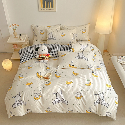 91家纺网 家纺一手货源 找家纺 （总）爱丽丝 2024新款全棉三丽鸥新品系列-四件套（含5元防伪码）