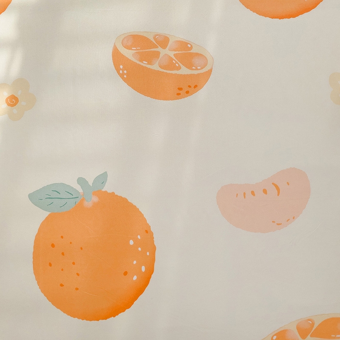 91家纺网 家纺一手货源 找家纺 楠沐家纺  2025年新款亲肤水洗棉芦荟棉印花床单系列 爱心橙