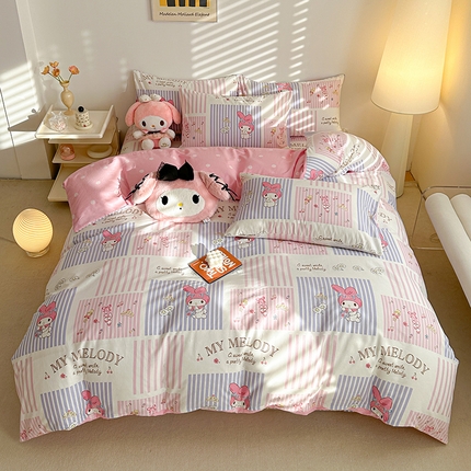 爱丽丝 全棉三丽鸥新品系列-四件套（含5元防伪码） 少女美乐蒂