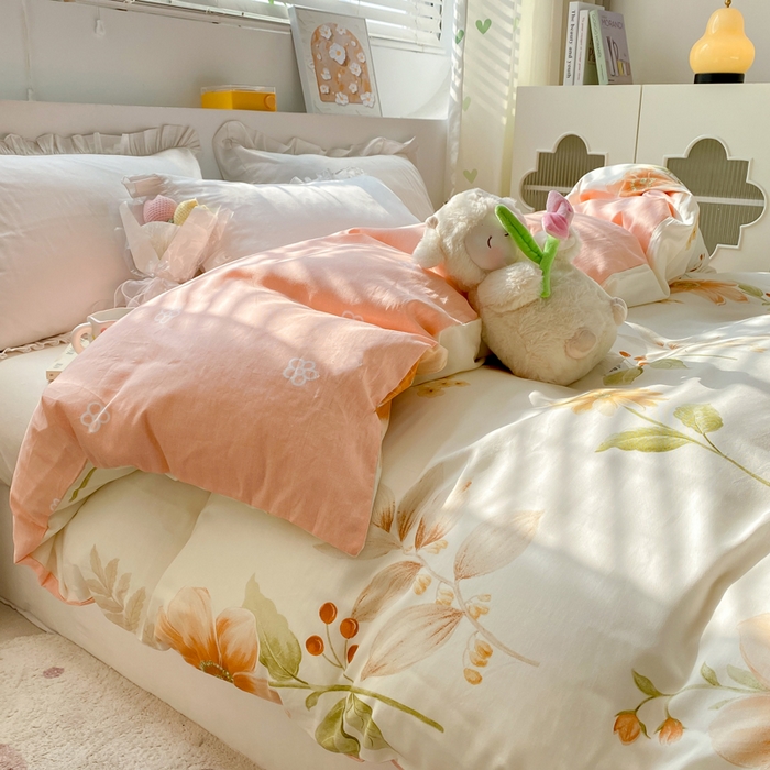 91家纺网 家纺一手货源 找家纺 朵安家纺 2024新款12868全棉单被套系列 云梦花都