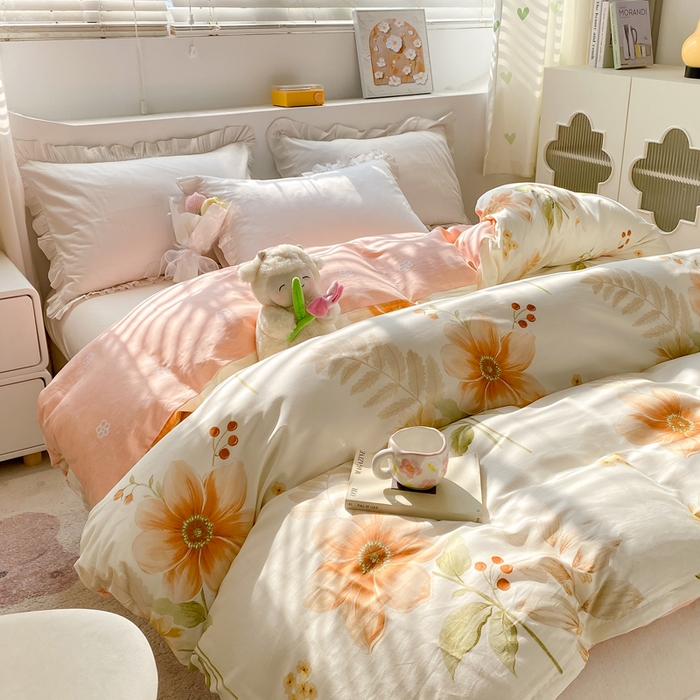 91家纺网 家纺一手货源 找家纺 朵安家纺 2024新款12868全棉单被套系列 云梦花都