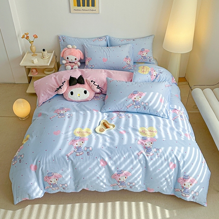 爱丽丝 新款全棉三丽鸥新品系列-四件套（含5元防伪码） 时尚美乐蒂
