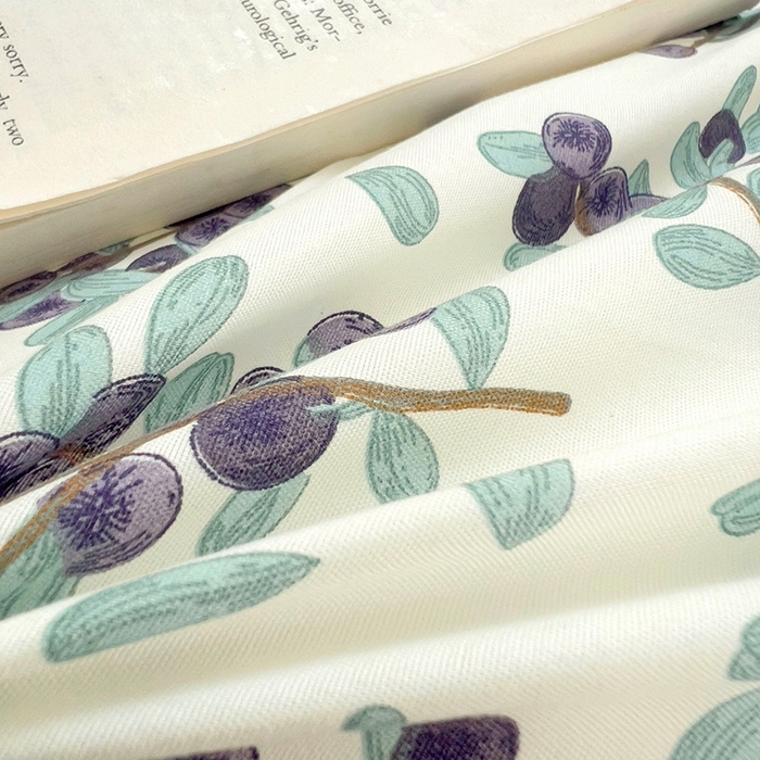 91家纺网 家纺一手货源 找家纺 楠沐家纺 2025新款亲肤柔软水洗棉磨毛印花被套 紫雅