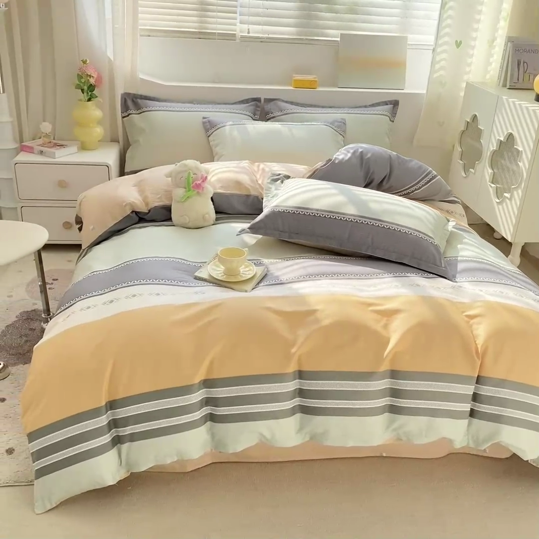 91家纺网 家纺一手货源 找家纺 朵安家纺 2024新款12868全棉单被套系列 弗拉里达