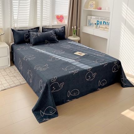 91家纺网 家纺一手货源 找家纺 （总）楠沐家纺  2025年新款亲肤水洗棉芦荟棉印花床单系列