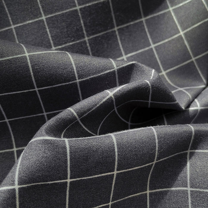 91家纺网 家纺一手货源 找家纺 楠沐家纺  2025年新款亲肤水洗棉芦荟棉印花床单系列 小黑格