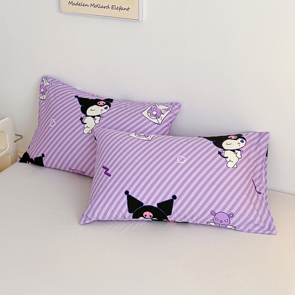 爱丽丝 2024新款全棉三丽鸥新品系列-单枕套 条纹库洛米