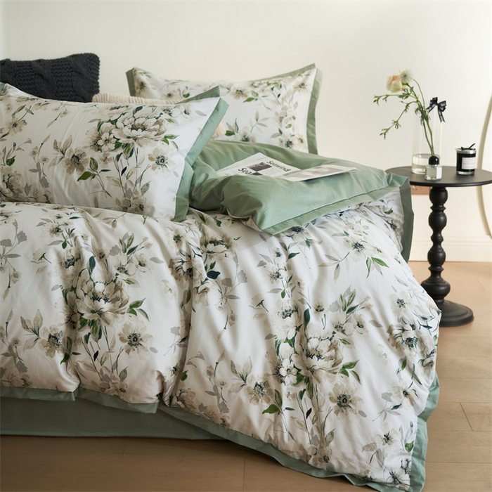 91家纺网 家纺一手货源 找家纺 （总）橙艺家居 2024新款全棉臻品柔棉立体小宽边四件套