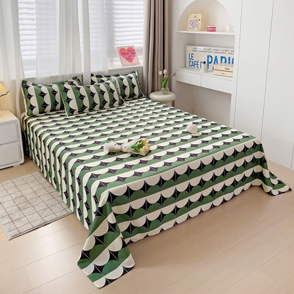 91家纺网 家纺一手货源 找家纺 （总）楠沐家纺  2025年新款亲肤水洗棉芦荟棉印花床单系列