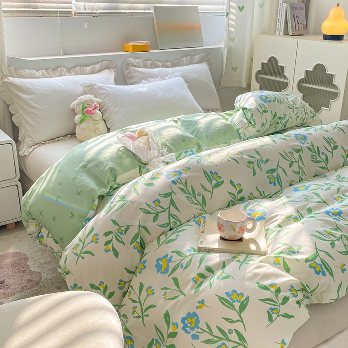 91家纺网 家纺一手货源 找家纺 朵安家纺 2024新款12868全棉单被套系列 沁园花香