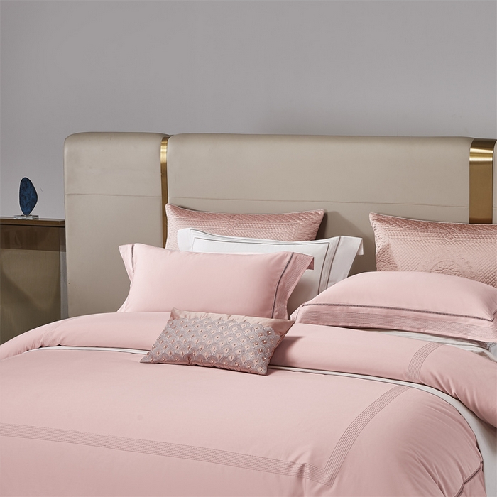 91家纺网 家纺一手货源 找家纺 榻尚家居 2024新款阿瓦提长绒棉贡缎四件套 佳期 佳期豆沙