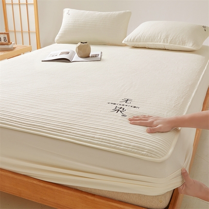 91家纺网 家纺一手货源 找家纺 （总）居眠 2024新款无染大豆夹棉床笠-拍法二