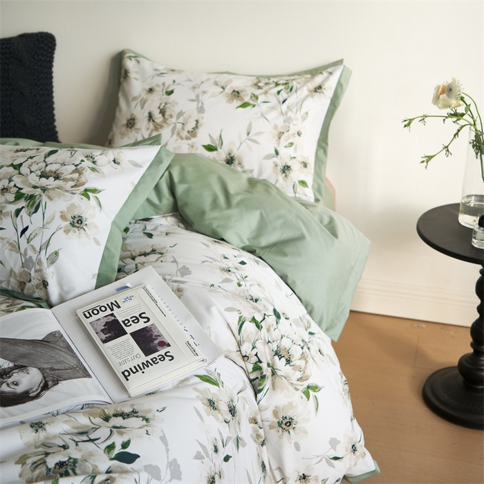 91家纺网 家纺一手货源 找家纺 （总）橙艺家居 2024新款全棉臻品柔棉立体小宽边四件套