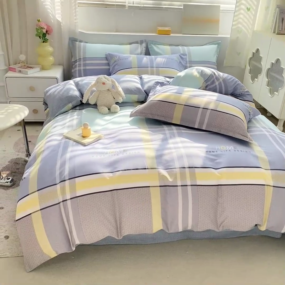 91家纺网 家纺一手货源 找家纺 朵安家纺 2024新款12868全棉单被套系列 菲尔顿