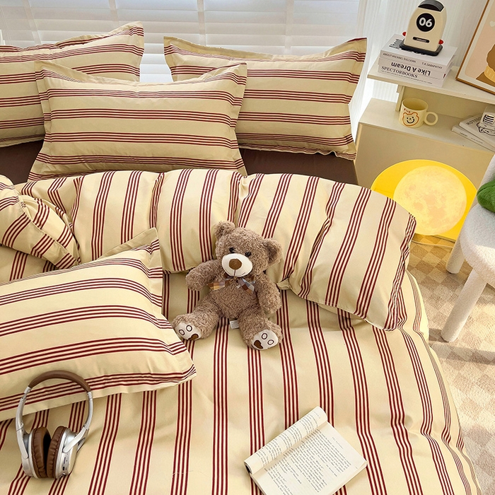 91家纺网 家纺一手货源 找家纺 楠沐家纺 2025新款亲肤柔软水洗棉磨毛印花被套 黑棕糖