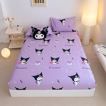 爱丽丝 2024新款全棉三丽鸥新品系列-单床笠 条纹库洛米