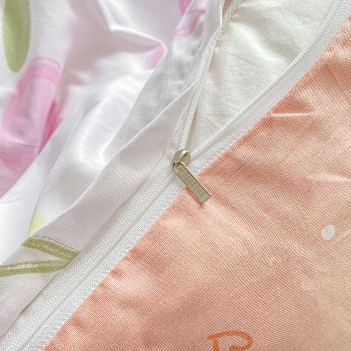 91家纺网 家纺一手货源 找家纺 朵安家纺 2024新款12868全棉单被套系列 春熙-粉