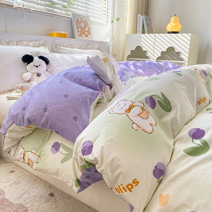 朵安家纺 2024新款12868全棉单被套系列 欢乐熊