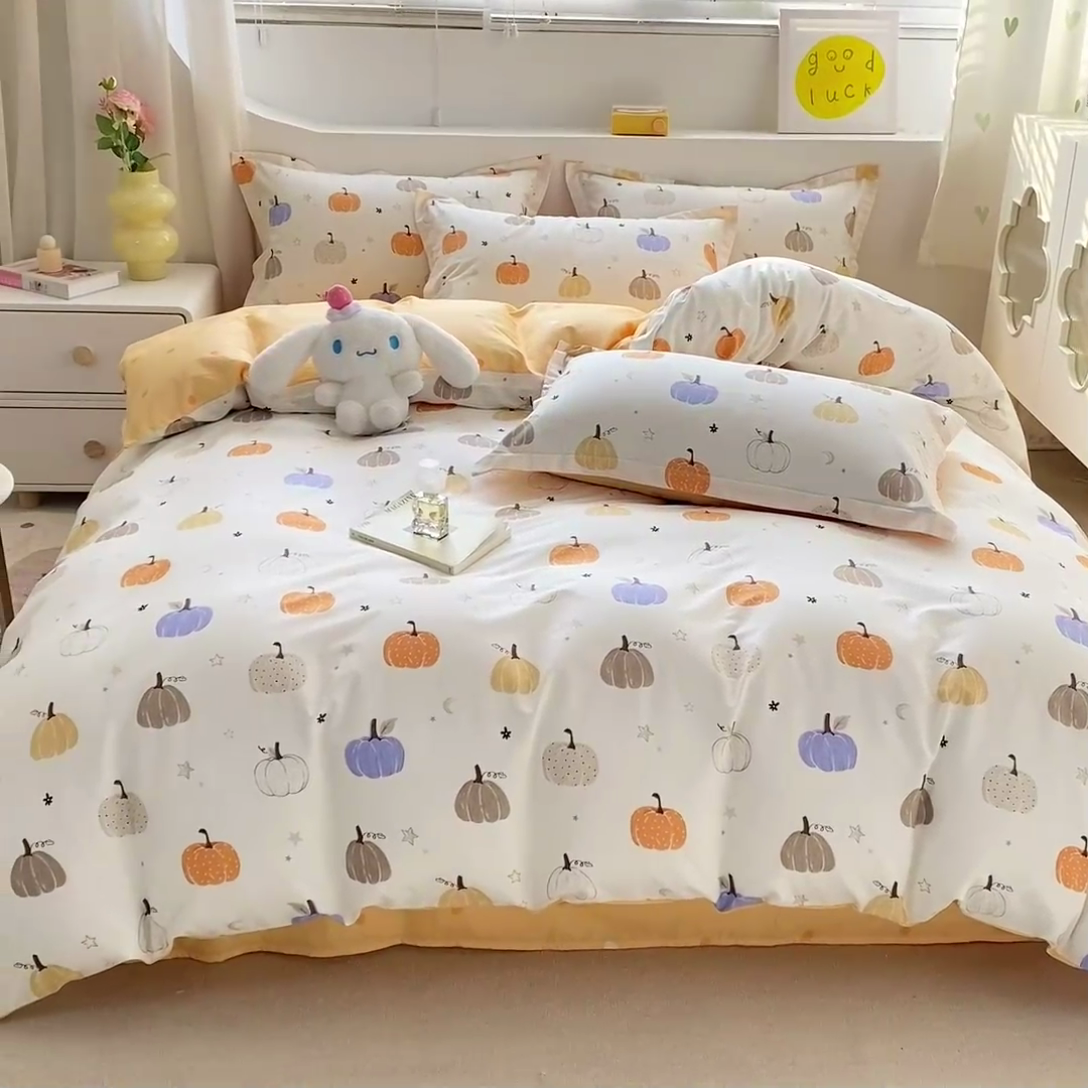 91家纺网 家纺一手货源 找家纺 朵安家纺 2024新款12868全棉四件套系列-四件套 思念南瓜