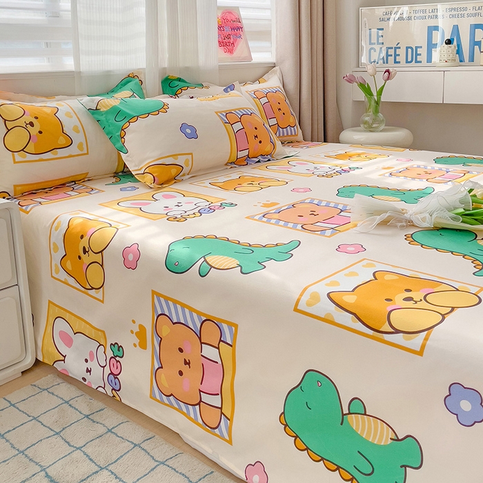 91家纺网 家纺一手货源 找家纺 （总）楠沐家纺  2025年新款亲肤水洗棉芦荟棉印花床单系列