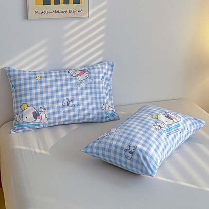 爱丽丝 2024新款全棉三丽鸥新品系列-单枕套 格子帕恰狗