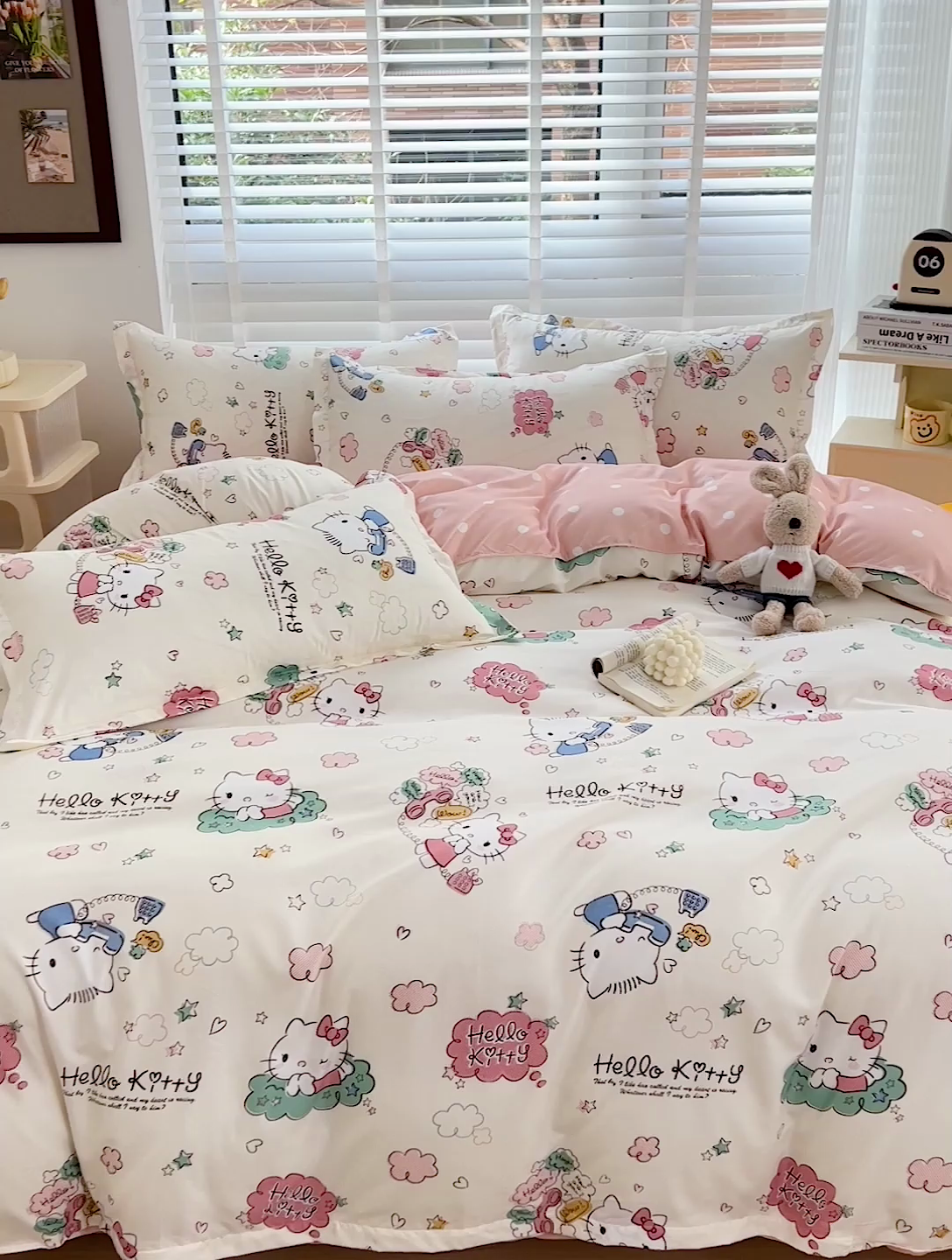 91家纺网 家纺一手货源 找家纺 楠沐家纺 2025新款亲肤柔软水洗棉磨毛印花被套 甜甜圈