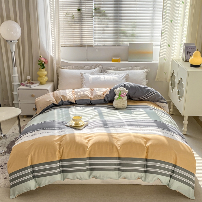 91家纺网 家纺一手货源 找家纺 朵安家纺 2024新款12868全棉单被套系列 弗拉里达