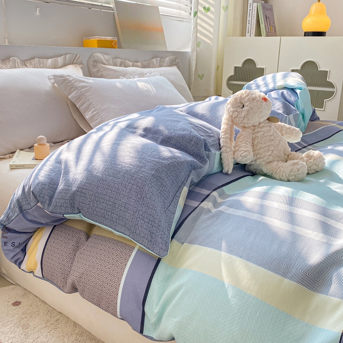 91家纺网 家纺一手货源 找家纺 朵安家纺 2024新款12868全棉单被套系列 菲尔顿