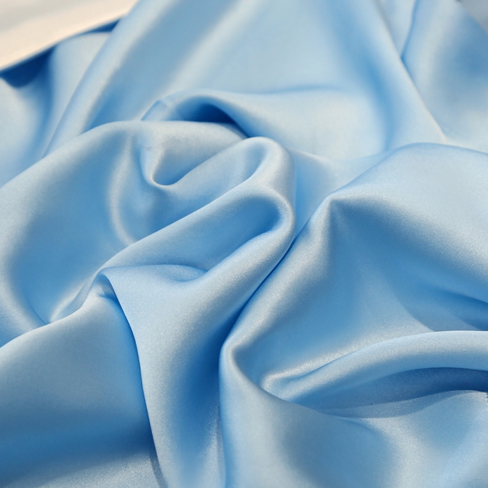 91家纺网 家纺一手货源 找家纺 凯森家纺 2024重磅单面纯真丝枕套桑蚕丝枕芯套单人枕头套 雾霾蓝