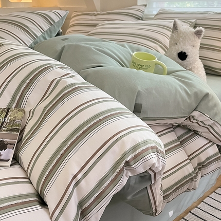 91家纺网 家纺一手货源 找家纺 瑞莱 2024春季全棉纯棉13372印花四件套-北欧系列 晨光