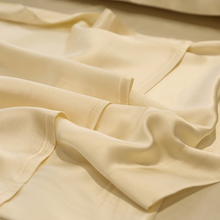 91家纺网 家纺一手货源 找家纺 凯森家纺 2024重磅单面纯真丝枕套桑蚕丝枕芯套单人枕头套 太空白