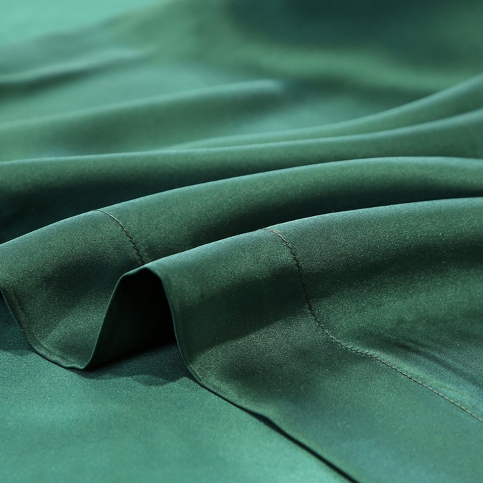 91家纺网 家纺一手货源 找家纺 凯森家纺 2024重磅单面纯真丝枕套桑蚕丝枕芯套单人枕头套 孔雀绿