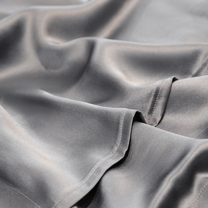 91家纺网 家纺一手货源 找家纺 凯森家纺 2024重磅单面纯真丝枕套桑蚕丝枕芯套单人枕头套 金属灰