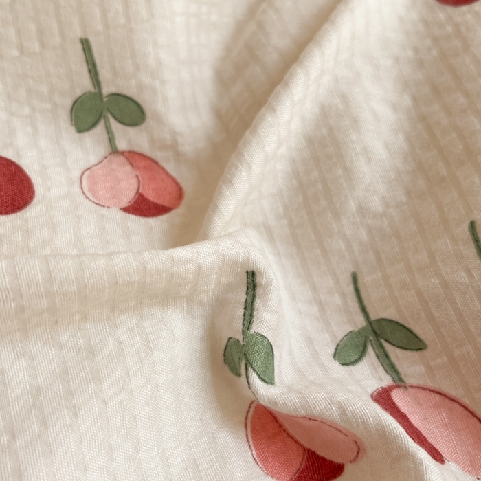 91家纺网 家纺一手货源 找家纺 慕澄 2024新款时尚印花泡泡棉花边四件套 伊梦