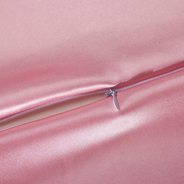 91家纺网 家纺一手货源 找家纺 凯森家纺 2024夏季双面冰丝乳胶枕套记忆枕枕芯套 粉色