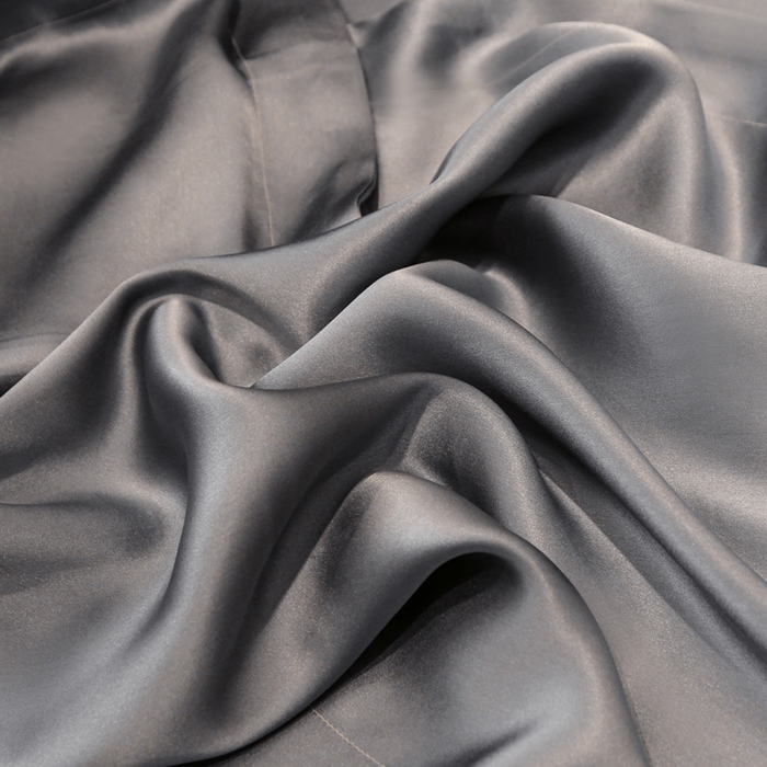 91家纺网 家纺一手货源 找家纺 凯森家纺 2024重磅单面纯真丝枕套桑蚕丝枕芯套单人枕头套 金属灰