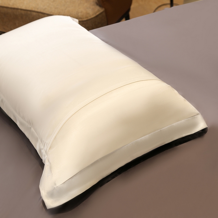 91家纺网 家纺一手货源 找家纺 凯森家纺 2024重磅单面纯真丝枕套桑蚕丝枕芯套单人枕头套 贵族蓝