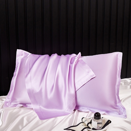 凯森家纺 2024重磅单面纯真丝枕套桑蚕丝枕芯套单人枕头套 薰衣草紫