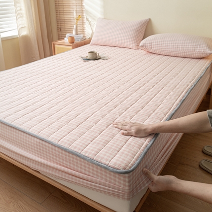 91家纺网 家纺一手货源 找家纺 （总）ab家纺 2024新款色织全棉夹棉床笠