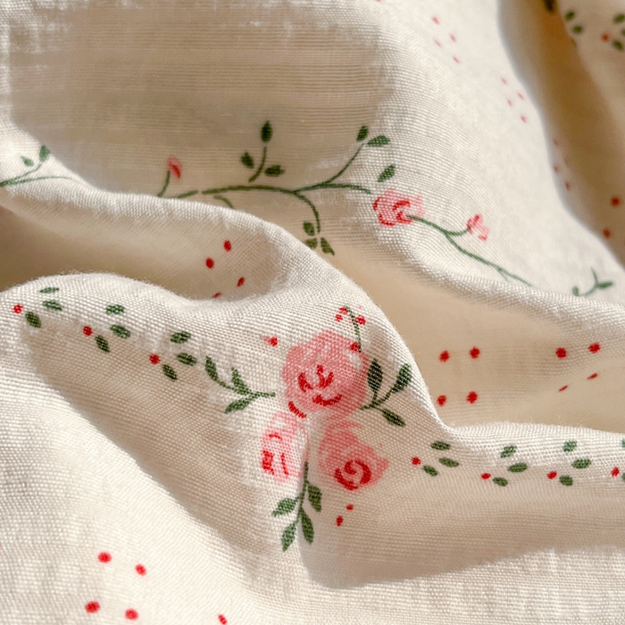 91家纺网 家纺一手货源 找家纺 慕澄 2024新款时尚印花泡泡棉花边四件套 沐歌