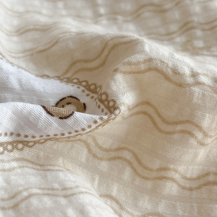 91家纺网 家纺一手货源 找家纺 慕澄 2024新款时尚印花泡泡棉花边四件套 萝莉