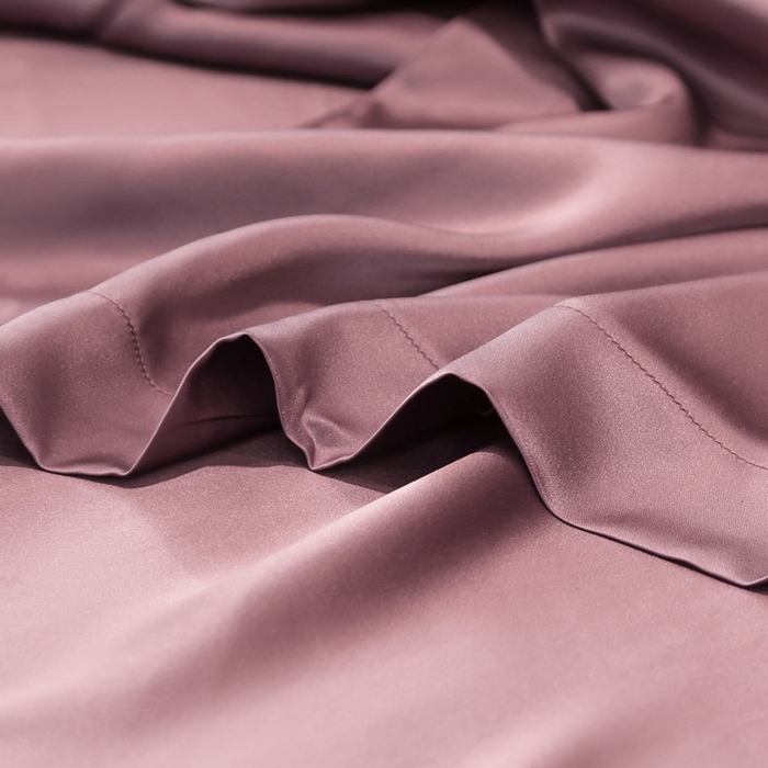 91家纺网 家纺一手货源 找家纺 凯森家纺 2024重磅单面纯真丝枕套桑蚕丝枕芯套单人枕头套 豆沙紫