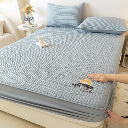 卡伦 2025新款夹棉床笠烫画系列 日出-灰