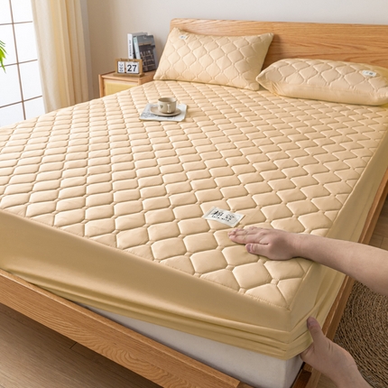 91家纺网 家纺一手货源 找家纺 （总）衿成家纺 2025新款大豆纤维防水夹棉床笠