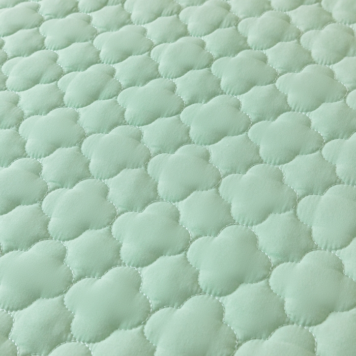 91家纺网 家纺一手货源 找家纺 卡伦 2025新款夹棉床笠烫画系列 皇冠-绿