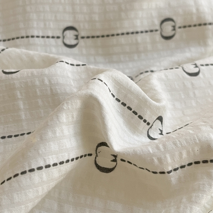 91家纺网 家纺一手货源 找家纺 （总）慕澄 2024新款时尚印花泡泡棉花边四件套