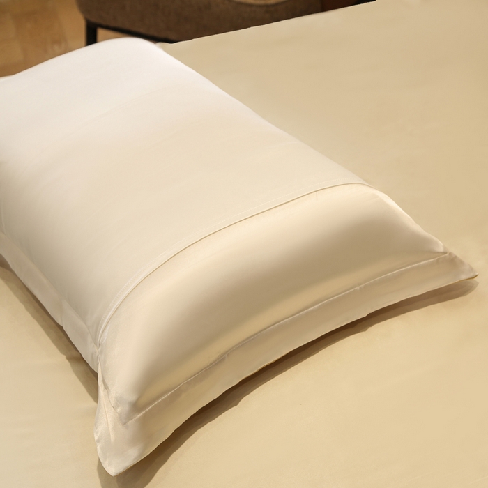 91家纺网 家纺一手货源 找家纺 凯森家纺 2024重磅单面纯真丝枕套桑蚕丝枕芯套单人枕头套 麦穗金