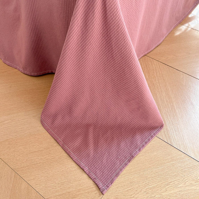 91家纺网 家纺一手货源 找家纺 慕澄 2024新款时尚印花泡泡棉花边四件套 小淘气