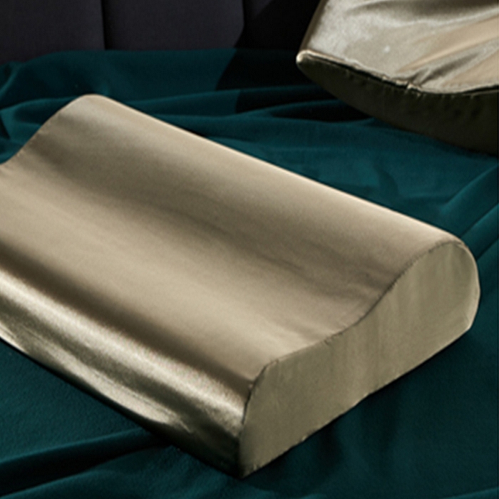 91家纺网 家纺一手货源 找家纺 凯森家纺 2024夏季双面冰丝乳胶枕套记忆枕枕芯套 米金