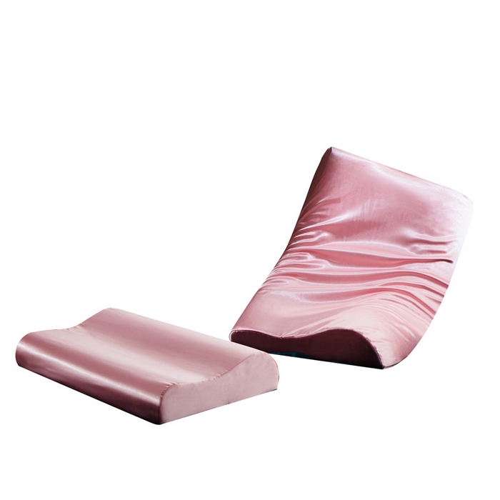 91家纺网 家纺一手货源 找家纺 凯森家纺 2024夏季双面冰丝乳胶枕套记忆枕枕芯套 粉色